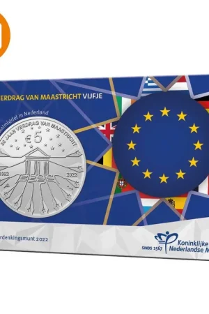 Najlepsza cena Verdrag van Maastricht Vijfje 2022 UNC-kwaliteit in coincard