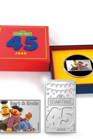 Darmowa dostawa 45 jaar Sesamstraat 1 Ounce Zilver