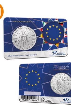 Premium Verdrag van Maastricht Vijfje 2022 BU-kwaliteit in coincard