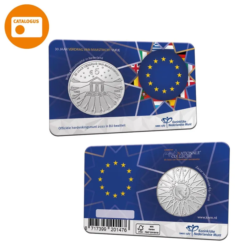 Premium Verdrag van Maastricht Vijfje 2022 BU-kwaliteit in coincard
