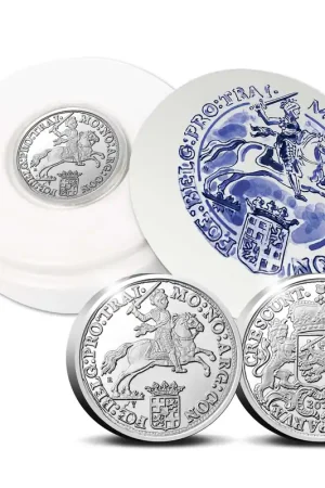 Najlepsza cena Officiele Herslag Dukaton 2022 -Zilveren Rijder- 2 ounce - Royal Delft editie