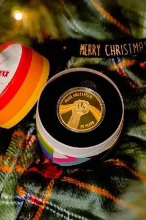 Ekspresowa dostawa 25 jaar Pride Amsterdam penning Goud 2 ounce