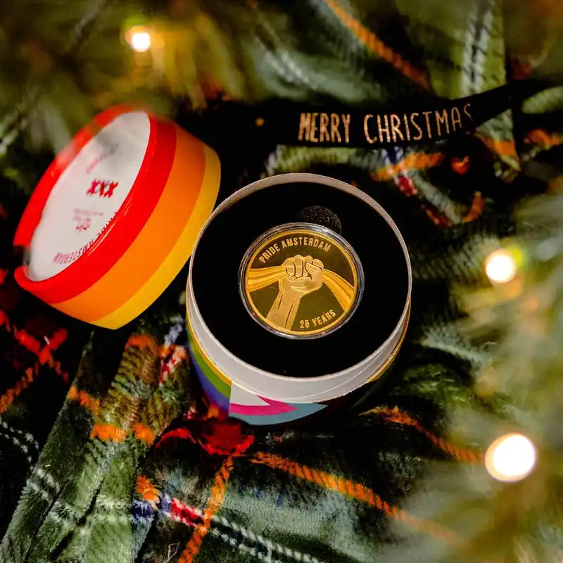 Ekspresowa dostawa 25 jaar Pride Amsterdam penning Goud 2 ounce