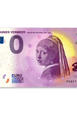 0 Euro Biljet Meisje met de Parel Ekspresowa dostawa
