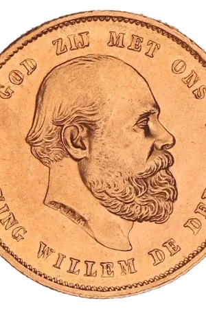 Gouden 10 Gulden Willem III 1886 Pr+ Tylko dziś