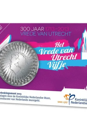 5 Euro 2013 Vrede van Utrecht UNC Coincard Rabat