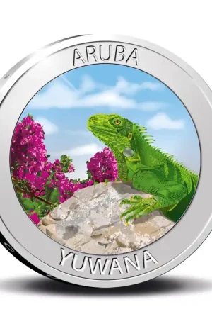 Wyprzedaż Aruba 5 Florin Yuwana 2021 Zilver Prooflike