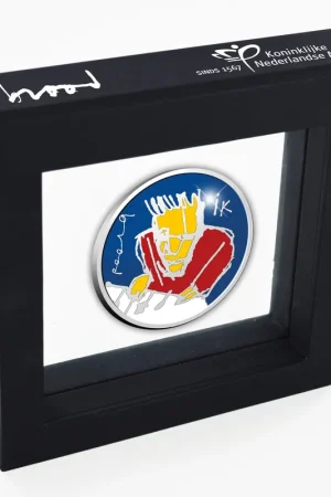 Herman Brood penning Zilver 5 ounce geemailleerd Nowość