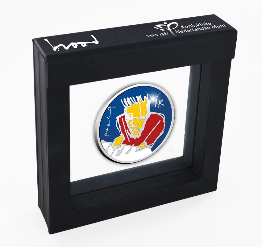 Herman Brood penning Zilver 5 ounce geemailleerd Nowość