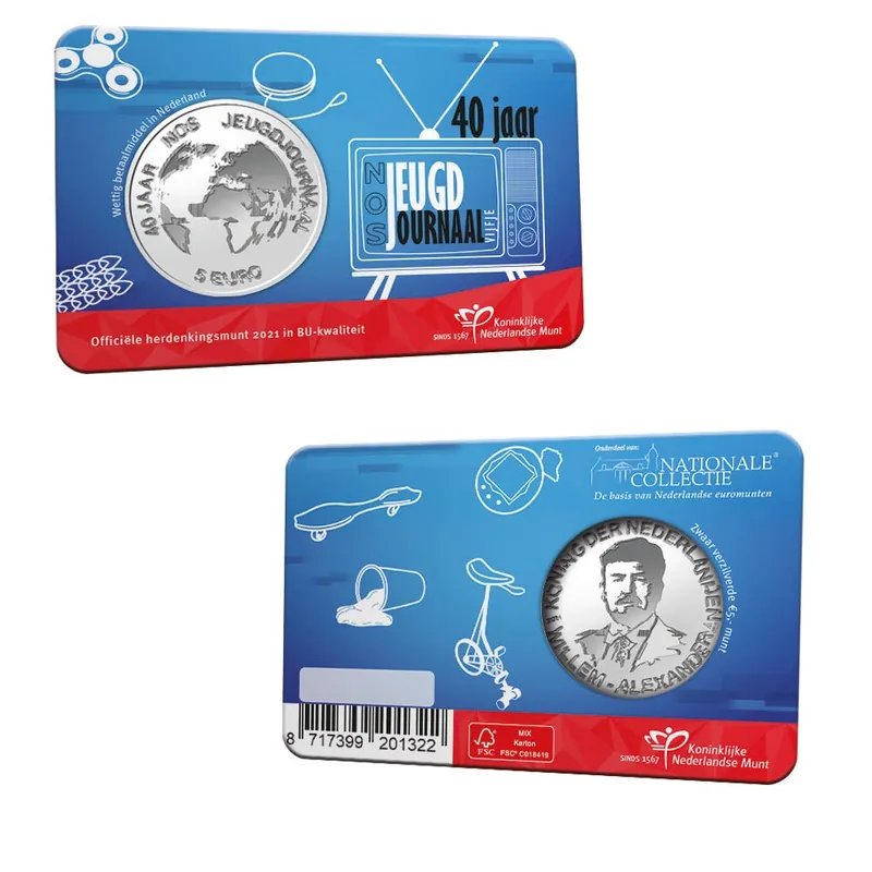 NOS Jeugdjournaal Vijfje 2021 BU-kwaliteit in coincard Ekspresowa dostawa