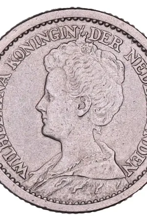 ½ Gulden 1910-1919 Wilhelmina ZFr+ Zwrot pieniędzy