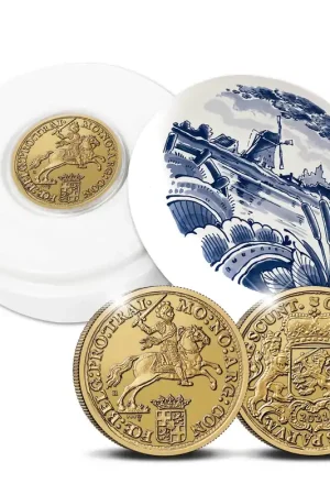Nowość Officiele Herslag Dukaton 2021 Goud 1 ounce - Royal Delft editie
