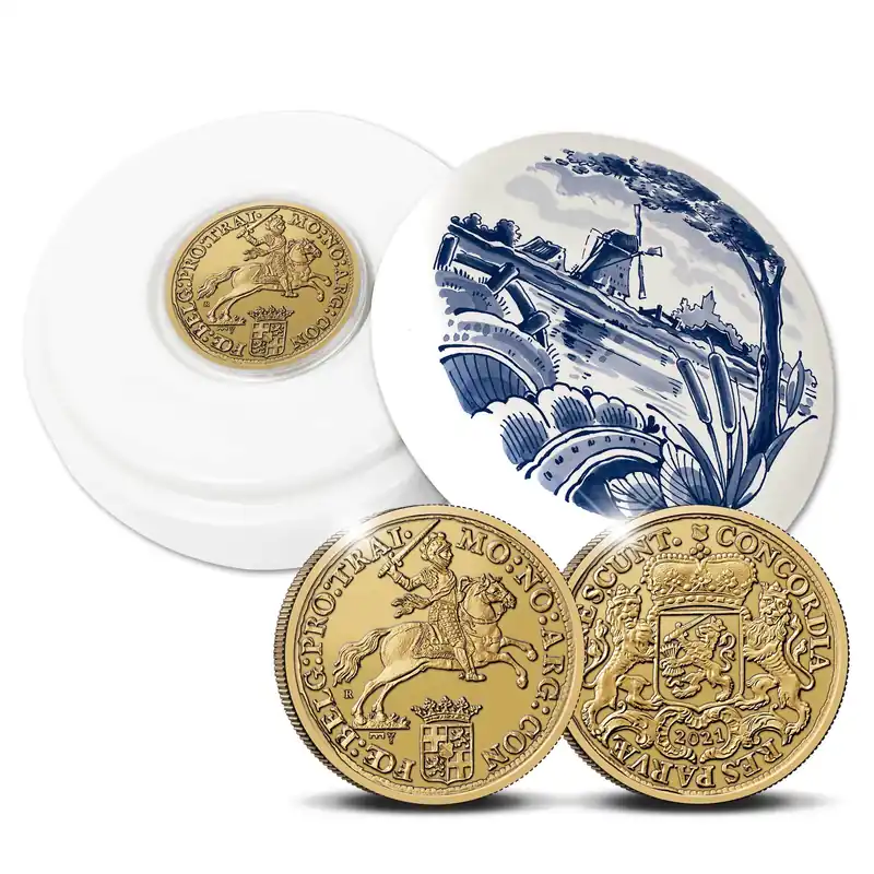 Nowość Officiele Herslag Dukaton 2021 Goud 1 ounce - Royal Delft editie