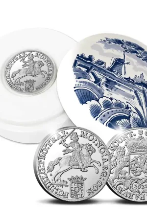 Najlepsza cena Officiele Herslag Dukaton 2021 Zilveren Rijder 1 ounce - Royal Delft editie