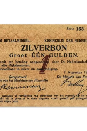 1 Gulden Zilverbon 1914 ZFr+ Wyprzedaż