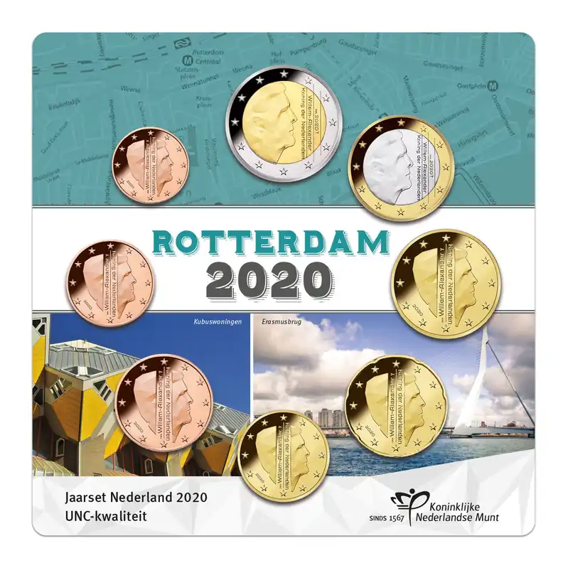 Jaarset Nederland 2020 UNC- kwaliteit Oferta limitowana