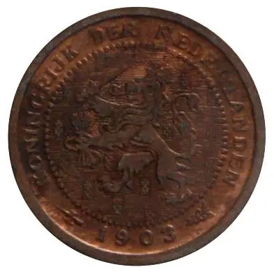 Bezpieczna płatność ½ Cent 1903-1906 Wilhelmina 2e type ZFr