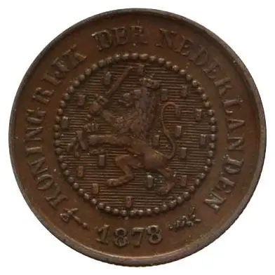 ½ Cent 1878-1886 Willem III nieuw type ZFr Zwrot pieniędzy