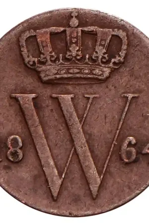 Najlepsza cena ½ Cent 1850-1873 Willem III ZFr