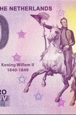 Autentyczny 0 Euro Biljet Koning Willem II