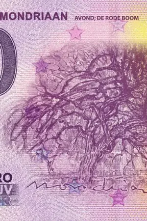 0 Euro Biljet De Rode Boom Zwrot pieniędzy