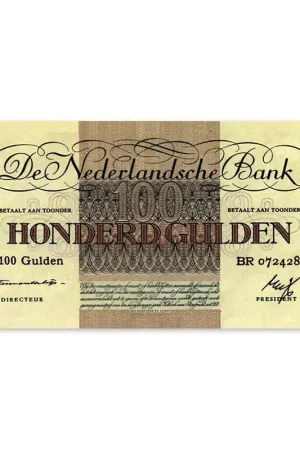 100 Gulden Geldzuivering 1945 Zfr Szybka dostawa