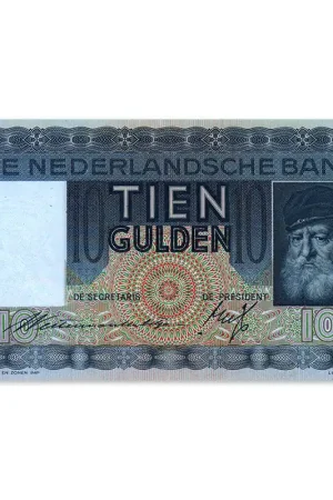 Wysoka jakość 10 Gulden Grijsaard 1933 Fr
