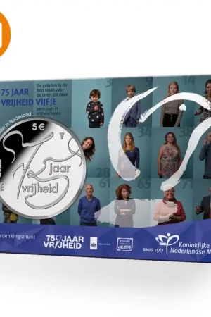 75 jaar vrijheid Vijfje 2020 UNC in coincard Darmowa dostawa