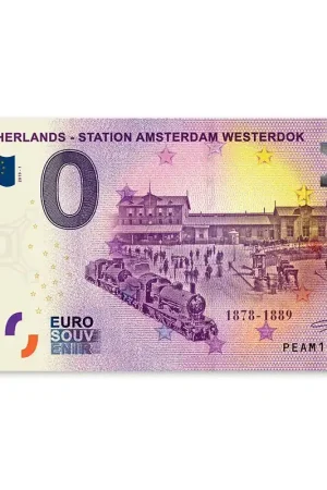 0 Euro Biljet Amsterdam Westerdok Autentyczny
