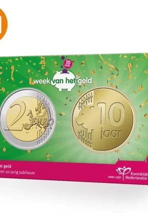 10 jaar Week van het geld in coincard Oryginalny