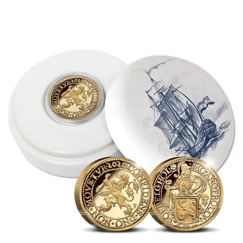 Oferta limitowana Officiele Herslag Leeuwendaalder 2020 Goud 2 Ounce - Royal Delft editie