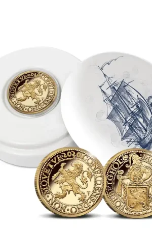Officiele Herslag Leeuwendaalder 2020 Goud 1 Ounce - Royal Delft editie Oferta limitowana