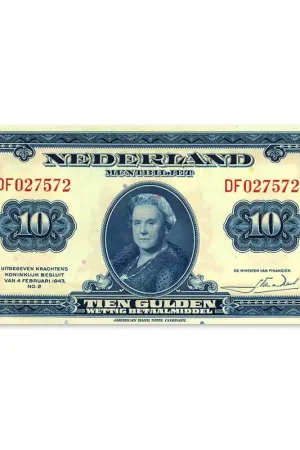 10 Gulden Wilhelmina 1943 Pr Oferta