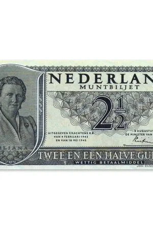 2,5 Gulden "Juliana" 1949 UNC Oryginalny