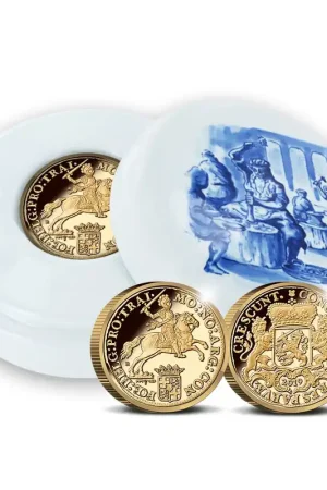 Officiele herslag Gouden Dukaton 2 Ounce - Royal Delft editie Rabat