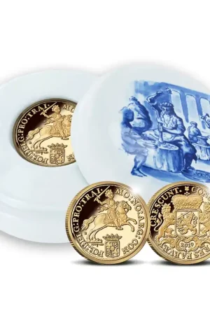 Officiele herslag Gouden Dukaton 1 Ounce - Royal Delft editie Szybka dostawa