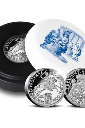Ekspresowa dostawa Officiele herslag Dukaton Zilveren Rijder 2 Ounce - Royal Delft editie