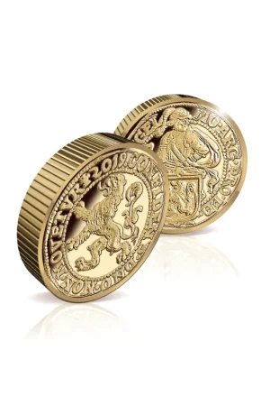 Officiele Herslag Leeuwendaalder 2019 Goud Proof Piedfort editie Nowość