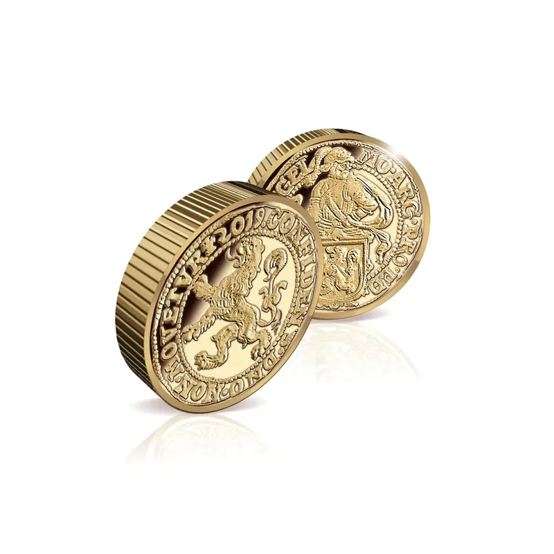 Officiele Herslag Leeuwendaalder 2019 Goud Proof Piedfort editie Nowość