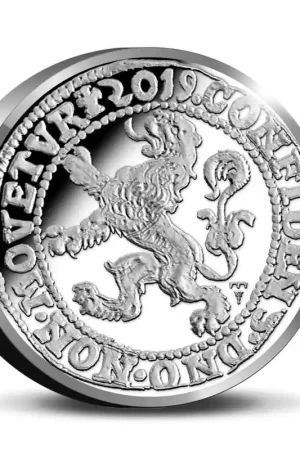 Niska cena Officiele Herslag Leeuwendaalder 2019 Zilver Proof Piedfort editie