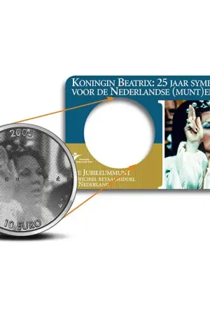 Tylko dziś 10 Euro 2005 Regeringsjubileum Beatrix UNC Coincard