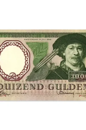 1000 Gulden "Rembrandt" 1956 ZF+ Autentyczny