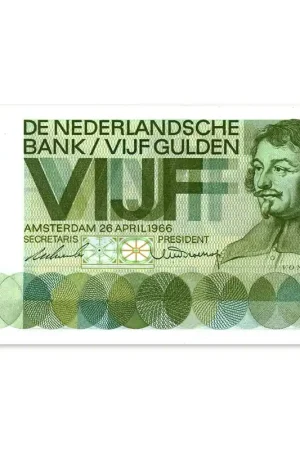 5 Gulden Vondel 1966 UNC Zwrot pieniędzy