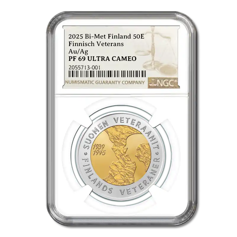Nowość Finland 50 euro ‘Finnish Veterans’ 2025 PF69