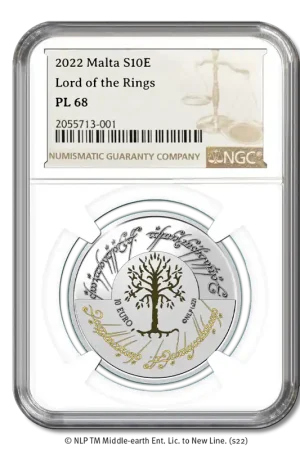 Rabat Malta 10 Euro 2022 'The Lord of the Rings’ Zilver Prooflike PL68
