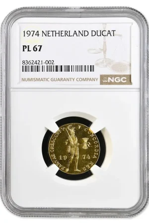 Autentyczny Gouden Dukaat Juliana 1974