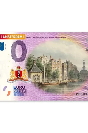 0 Euro Biljet "Singel met Munttoren" - kleur Wyprzedaż