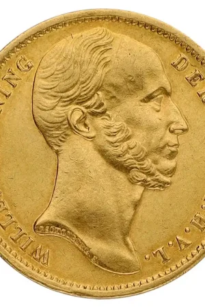 Oryginalny Gouden 10 Gulden Willem II 1842 FDC