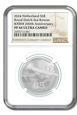 Tani KNRM 200 Jaar Vijfje 2024 Zilver Proof PF68