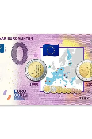 Ekspresowa dostawa 0 Euro Biljet "25 Jaar Euromunten" - kleur